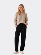 Women’s Straight-Leg Sweatpants – Mid-Rise, Full Length, Drawstring Waist, Relaxed Fit