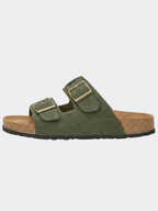 Women’s Two Strap Buckle Slide Sandals