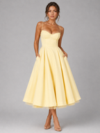 Corset Midi Dress – Romantic Volume & Refined Structure