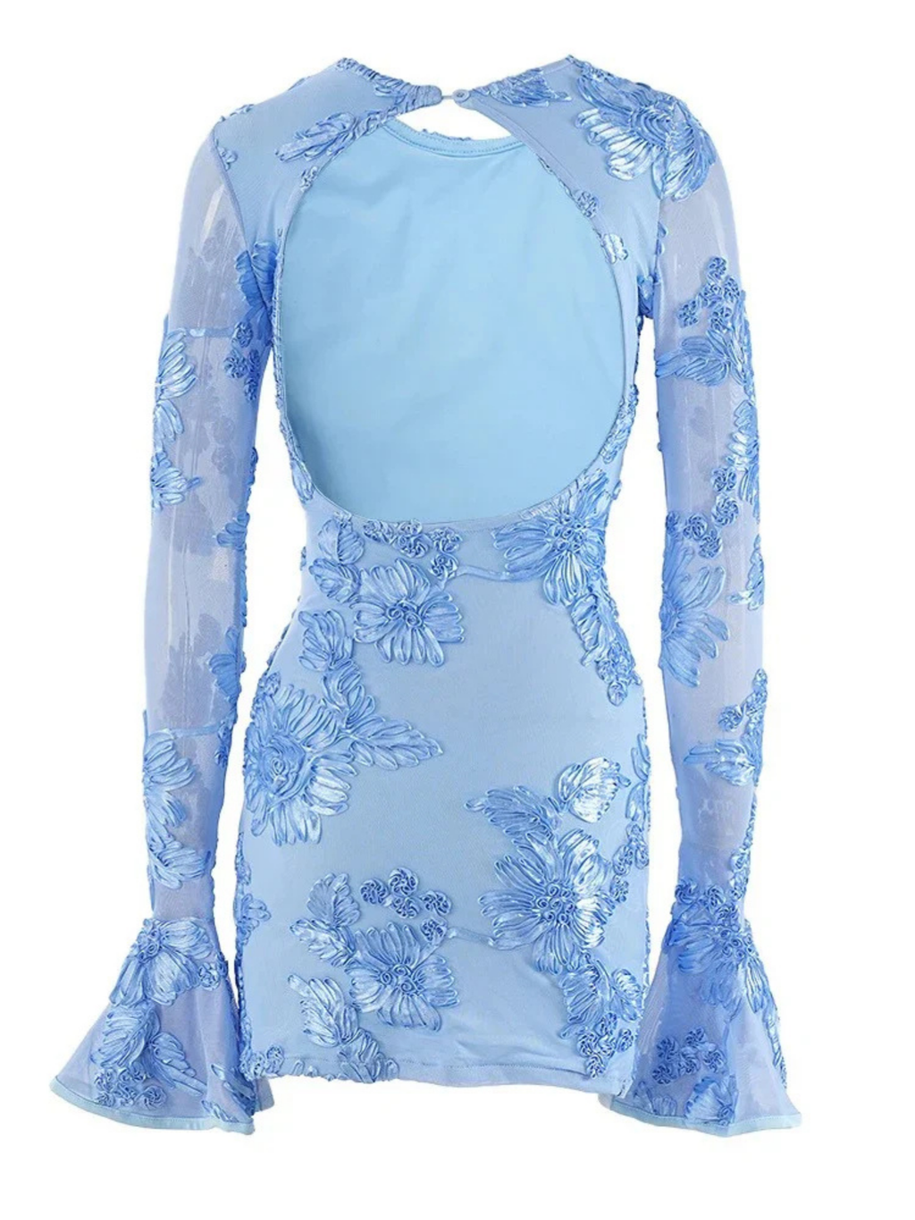 Women's Floral Lace Embroidered Mini Dress