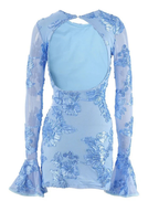 Women's Floral Lace Embroidered Mini Dress