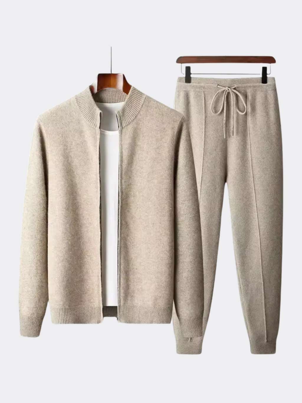 Men’s Zip-Up Cardigan & Drawstring Trouser Two-Piece Lounge Set