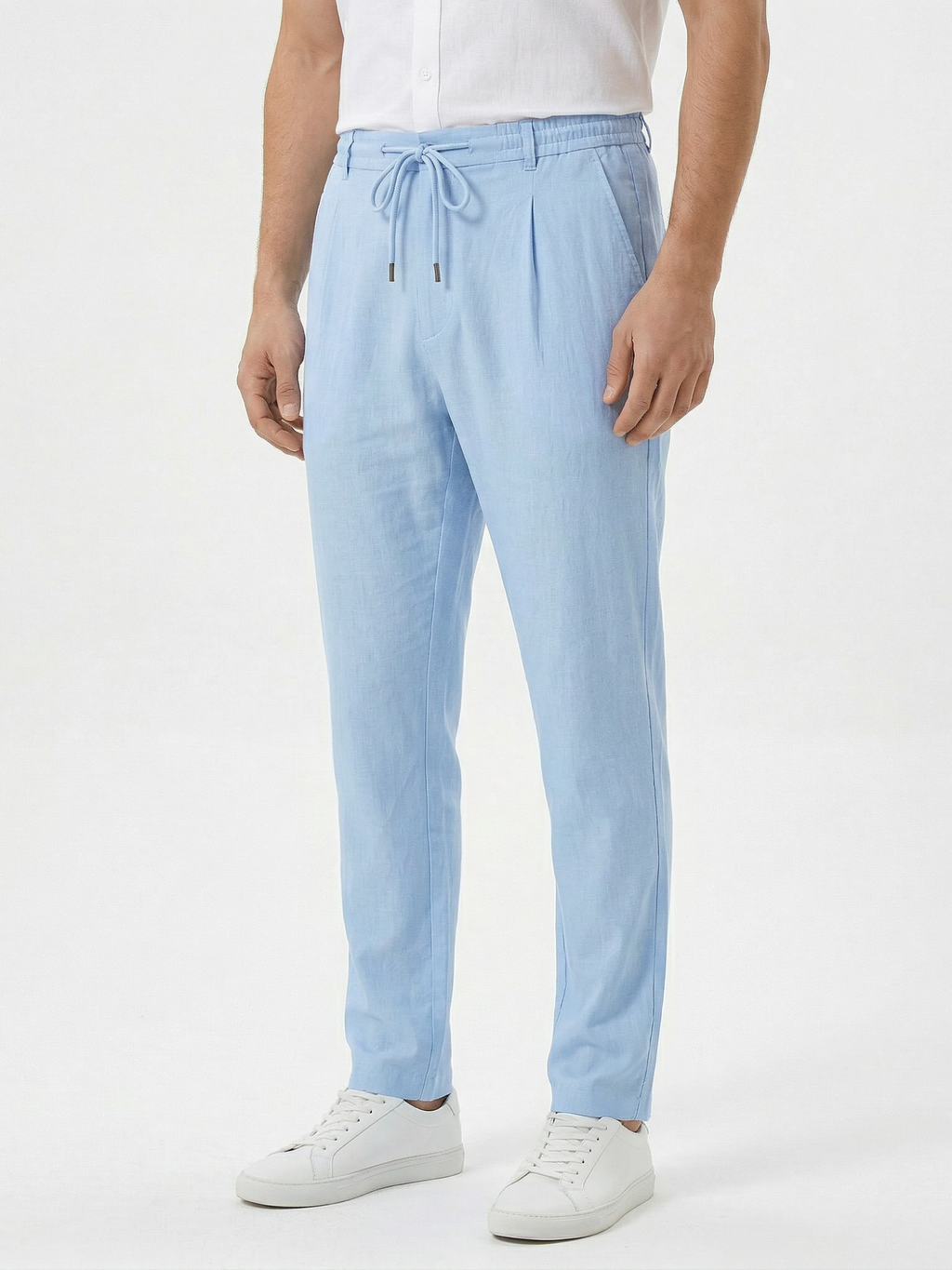 Men's Drawstring Straight-Leg Trousers