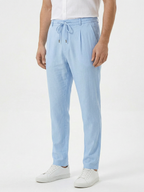 Men's Drawstring Straight-Leg Trousers