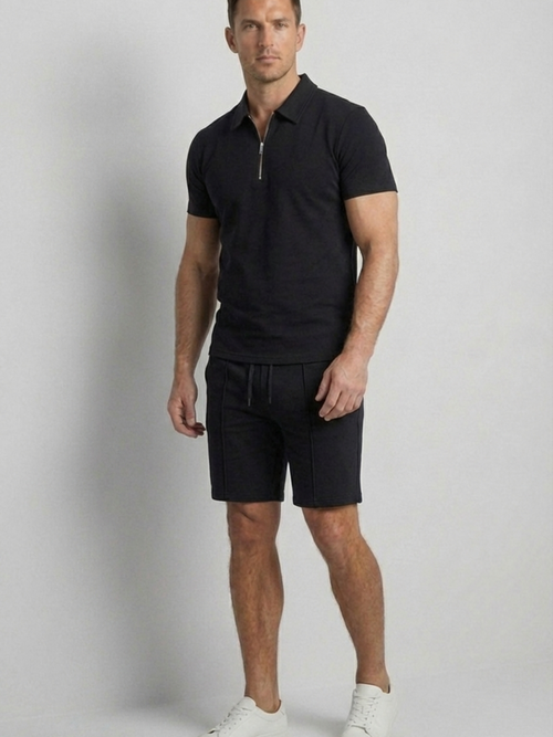 Men’s Polo Shirt and Shorts Two-Piece Co-Ord Set
