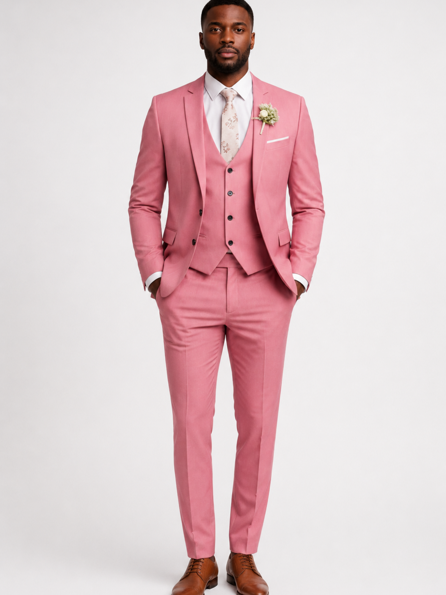 Men’s Slim Fit 3 Piece Suit Set – Formal Occasion Wear