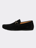 Men’s Slip-On Loafers with Metal Bit Detail