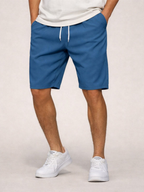 Men’s Woven Shorts – Elasticated Waist – Knee Length