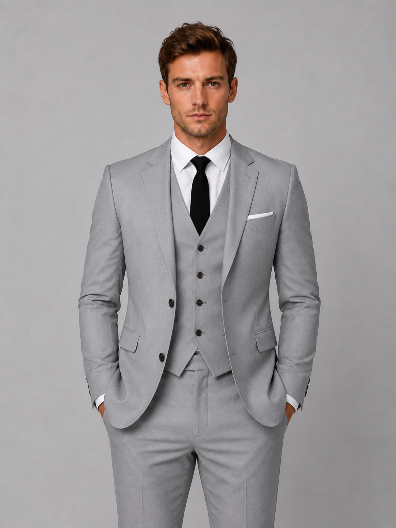 Modern 3-Piece Slim Suit – Elegant Formal Occasion Wear