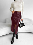 Women’s Midi Skirt with Front Slit