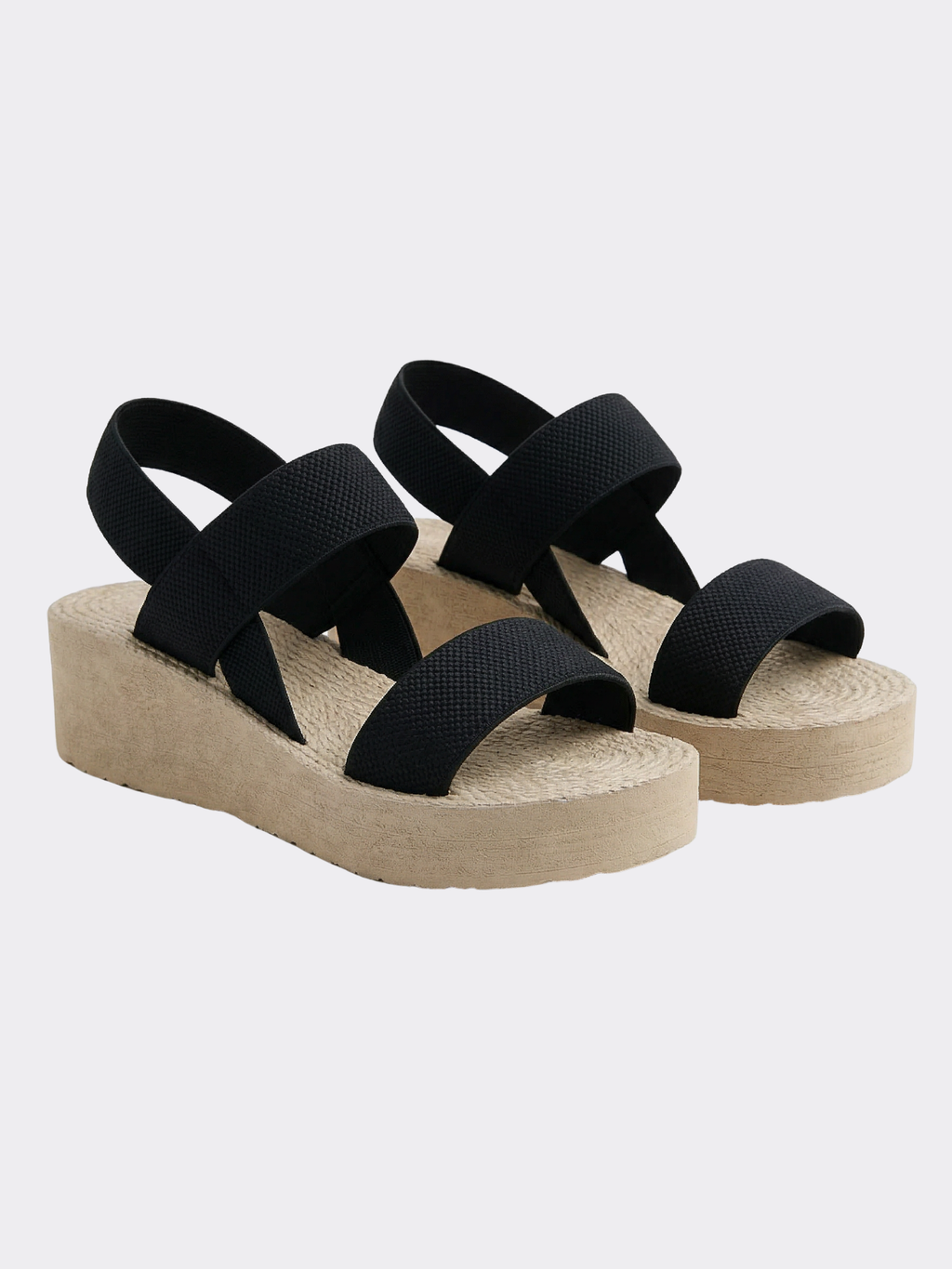 Women’s Platform Thong Sandals with Elastic Back Strap