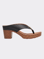 Women’s Thong Sandals with Chunky Block Heel