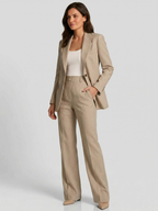 Women’s Two-Piece Blazer and Wide-Leg Trousers Suit