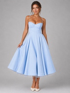 Corset Midi Dress – Romantic Volume & Refined Structure