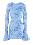 Women's Floral Lace Embroidered Mini Dress
