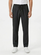 Men's Drawstring Straight-Leg Trousers