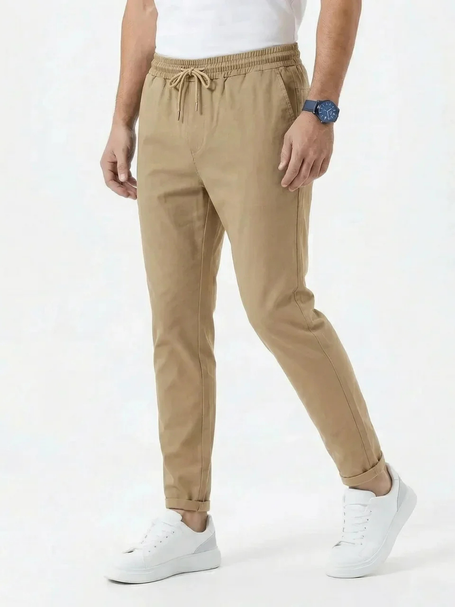 Men's Drawstring Tapered Trousers