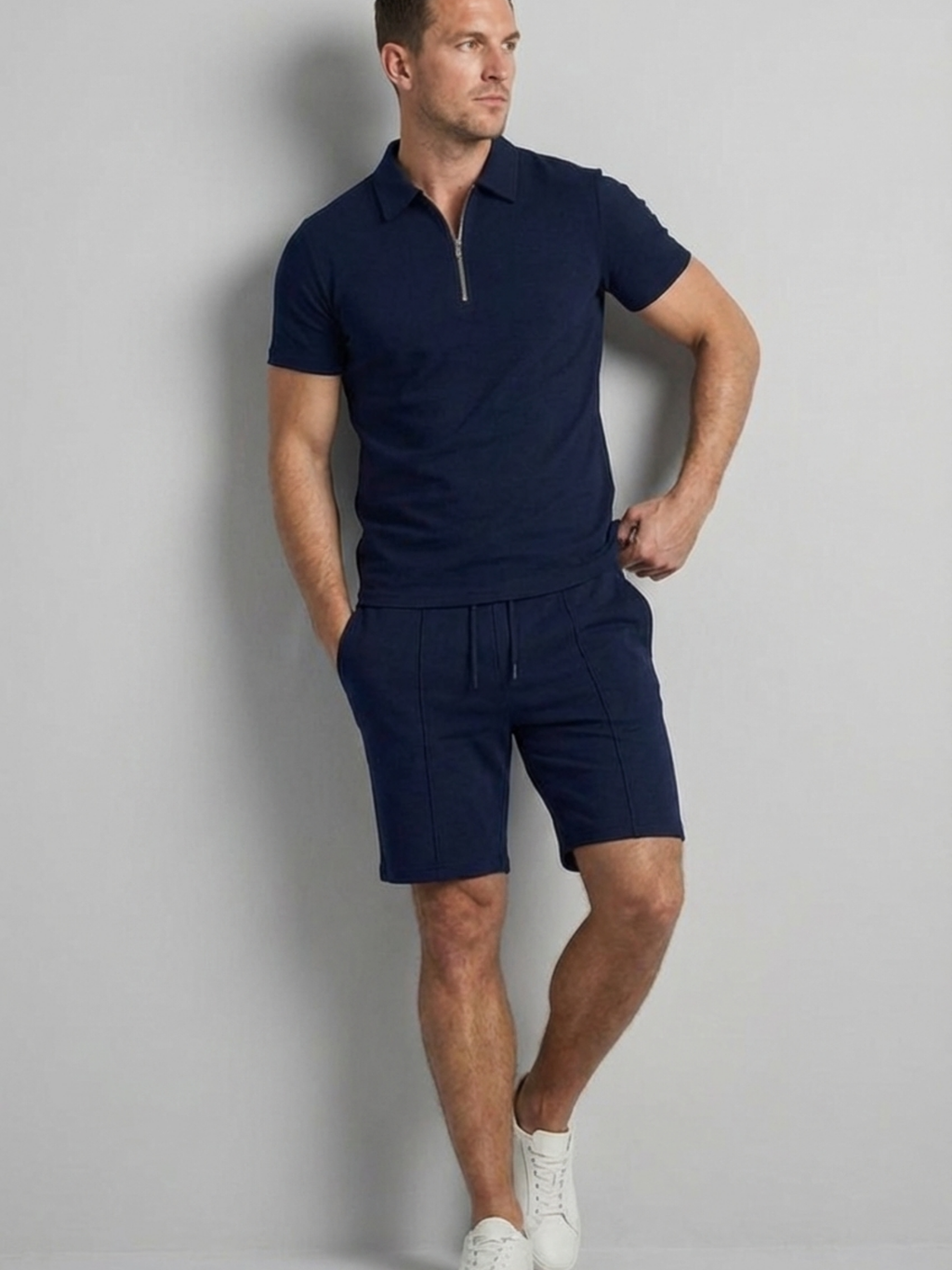 Men’s Polo Shirt and Shorts Two-Piece Co-Ord Set