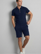 Men’s Polo Shirt and Shorts Two-Piece Co-Ord Set