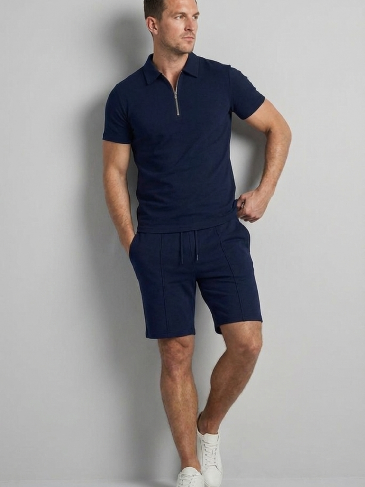 Men’s Polo Shirt and Shorts Two-Piece Co-Ord Set