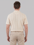 Men’s Short-Sleeve Cuban Collar Shirt with Button Front