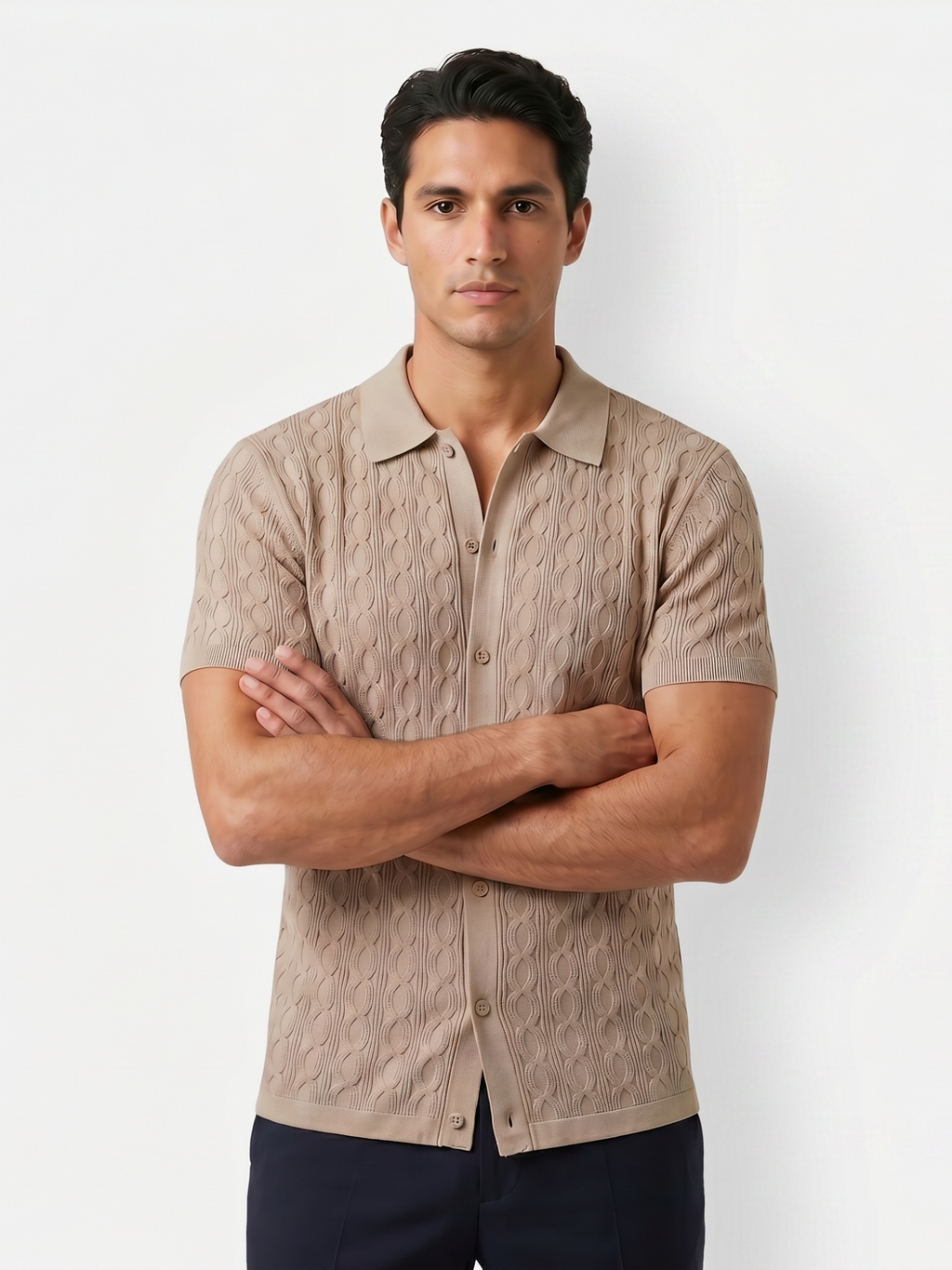Men’s Short Sleeve Knit Polo Shirt – Slim Fit