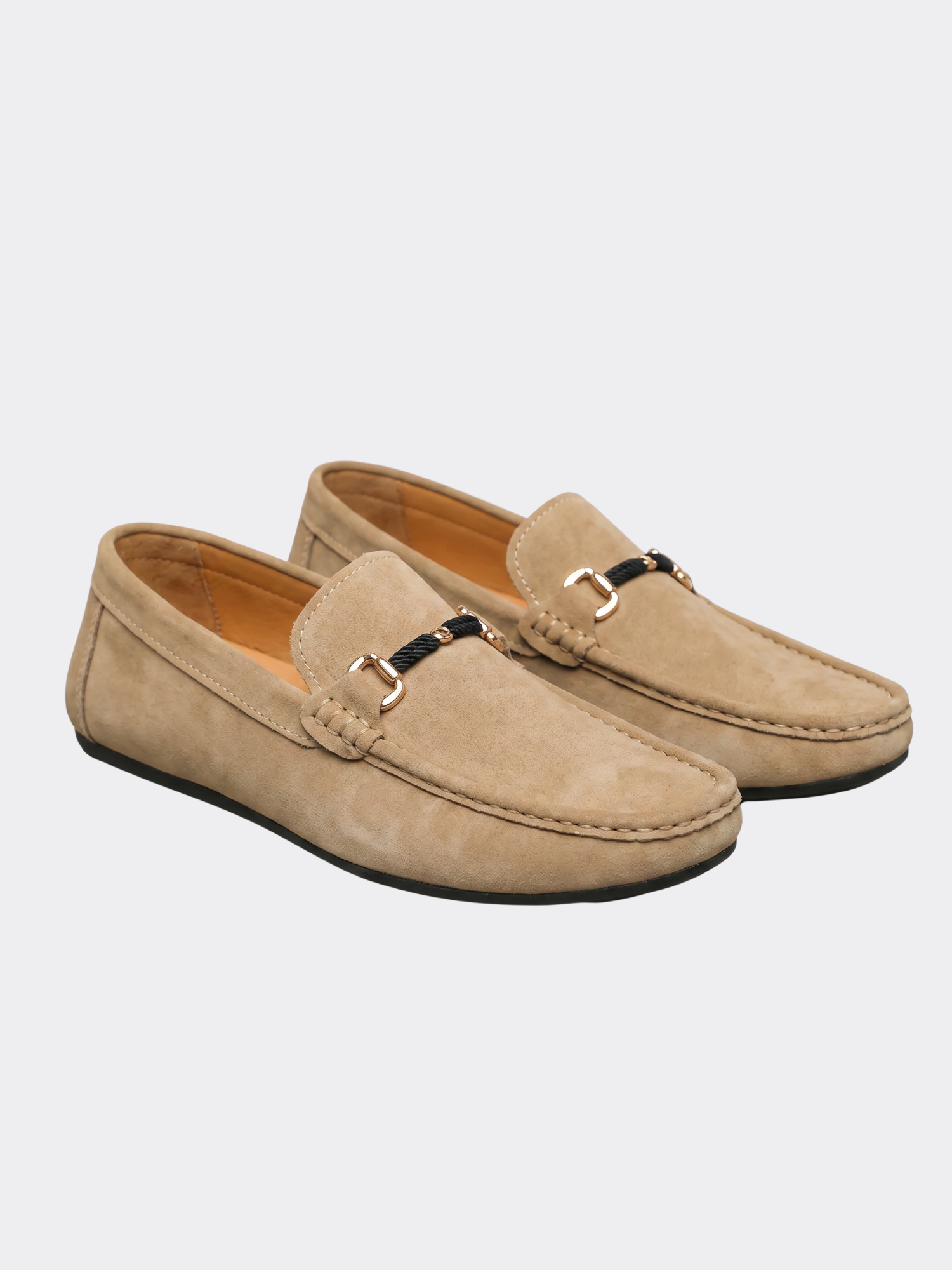 Men’s Slip-On Loafers with Metal Bit Detail
