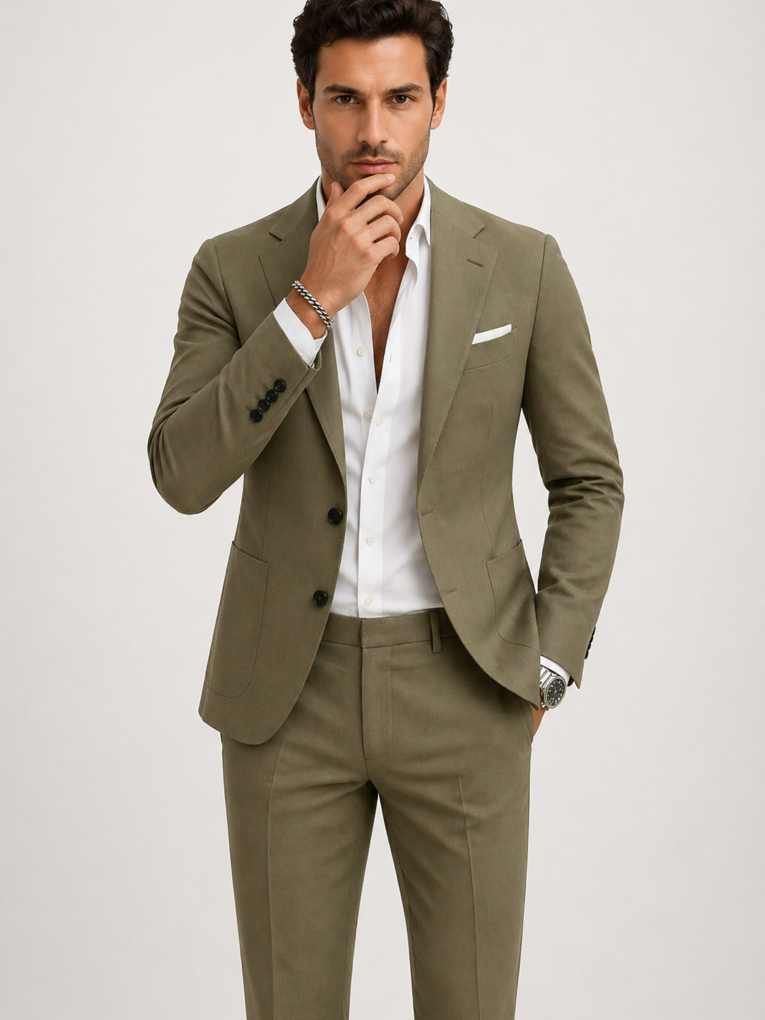Men’s Tailored Two-Piece Suit – Slim Fit Formal Set