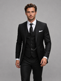 Men’s Three-Piece Suit Set – Tailored Blazer, Waistcoat & Trousers
