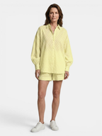 Women’s Broderie Stripe Shirt and Shorts Set
