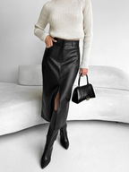 Women’s Midi Skirt with Front Slit