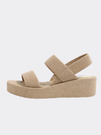 Women’s Platform Thong Sandals with Elastic Back Strap