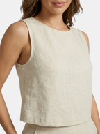 Women’s Sleeveless Crop Top and Shorts Set