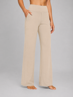 Women’s Stretch Straight-Leg Trousers – High-Waist Fit