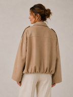 Women’s Zip-Up Jacket – Full Zip Closure, Long Sleeve, Relaxed Fit