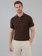 Men’s Short-Sleeve Polo Shirt with Lapel Collar