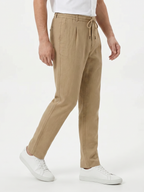 Men's Drawstring Straight-Leg Trousers