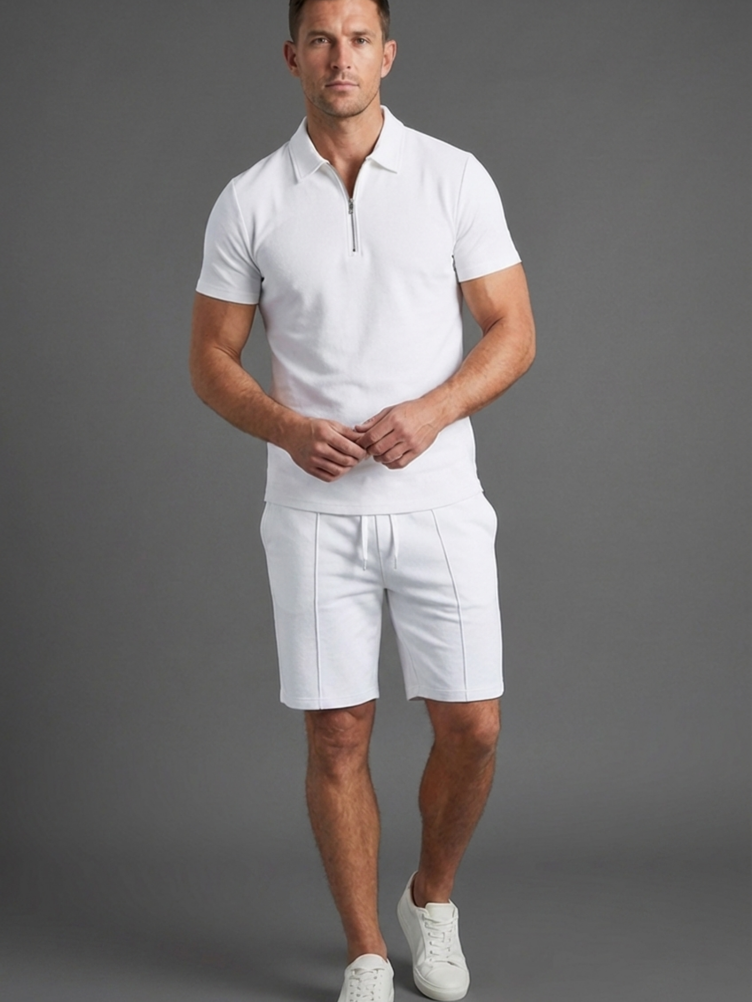 Men’s Polo Shirt and Shorts Two-Piece Co-Ord Set