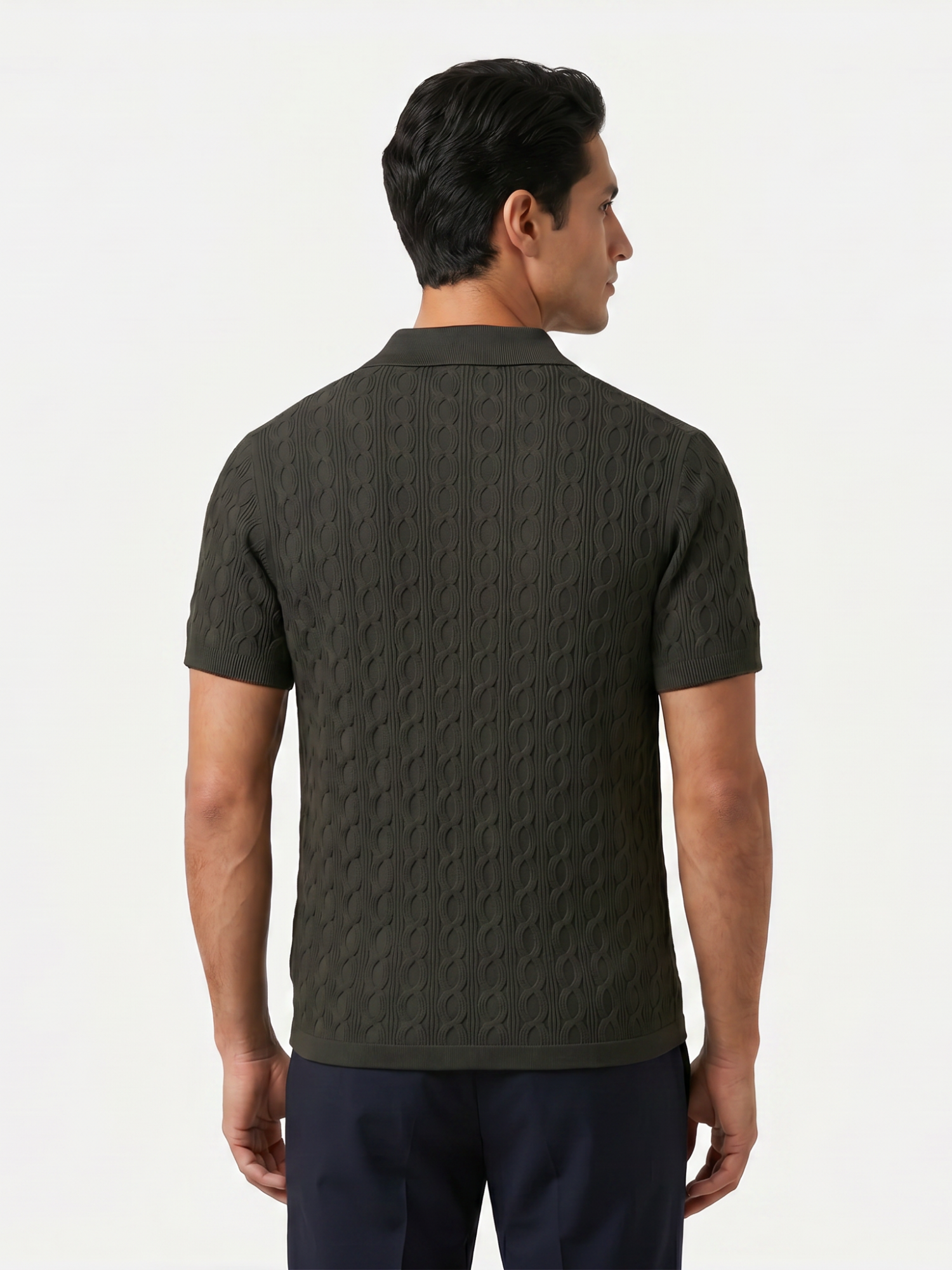 Men’s Short Sleeve Knit Polo Shirt – Slim Fit