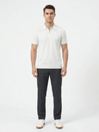 Men’s Short Sleeve Zip Polo Shirt