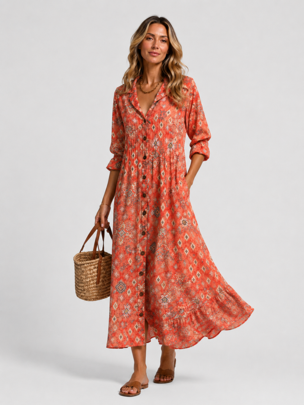 Printed Shirt Dress – Relaxed Elegance for Everyday Moments