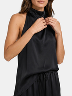 Women’s Halter Neck Top and Wide-Leg Trousers Set