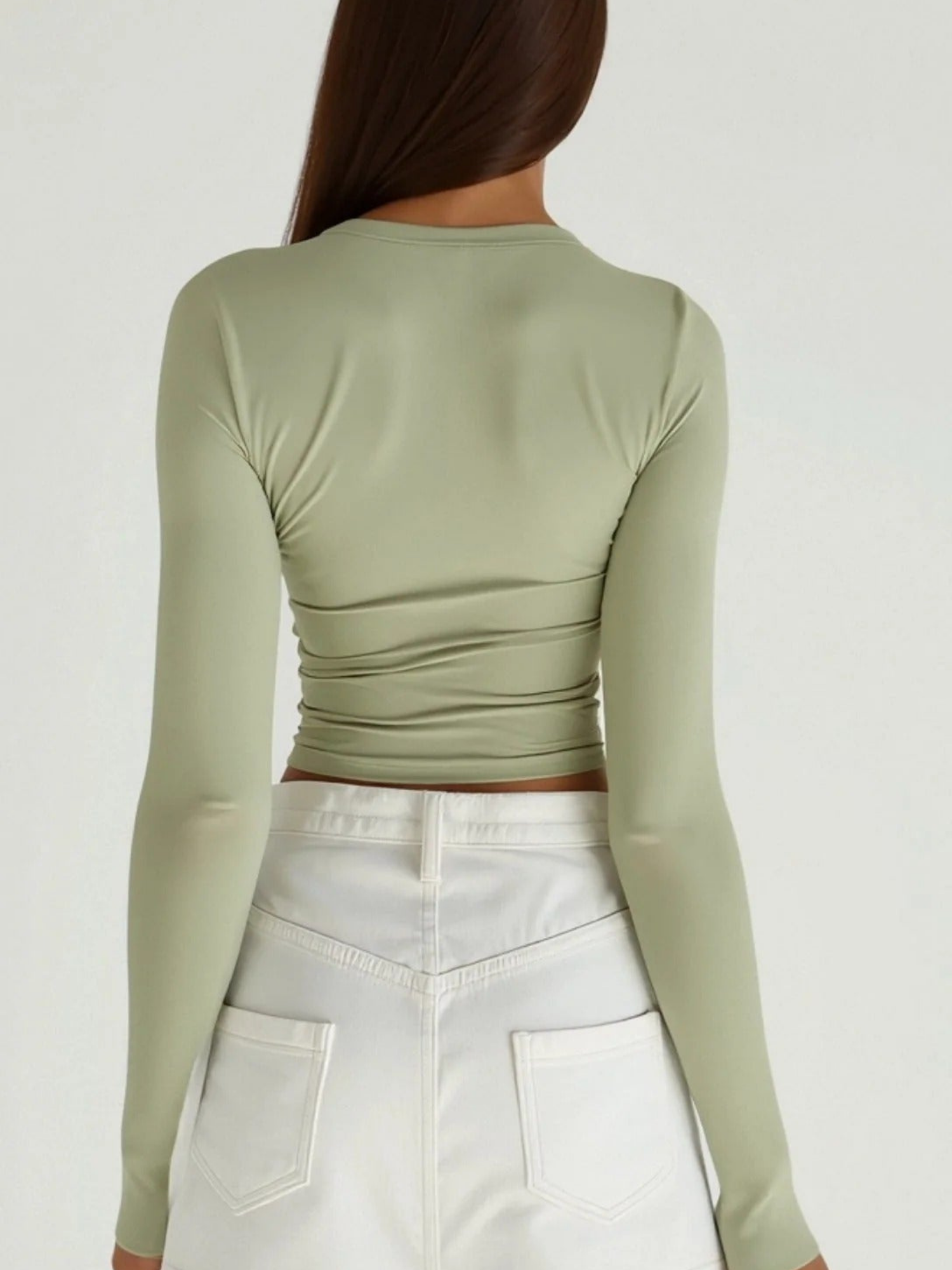 Women’s Long Sleeve Fitted Crop Top