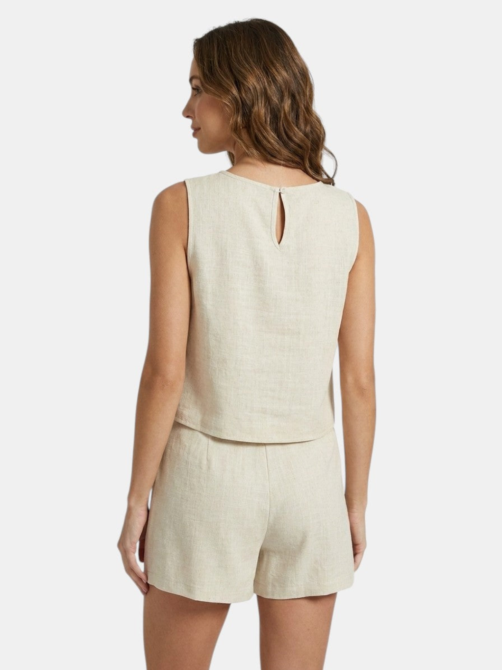 Women’s Sleeveless Crop Top and Shorts Set
