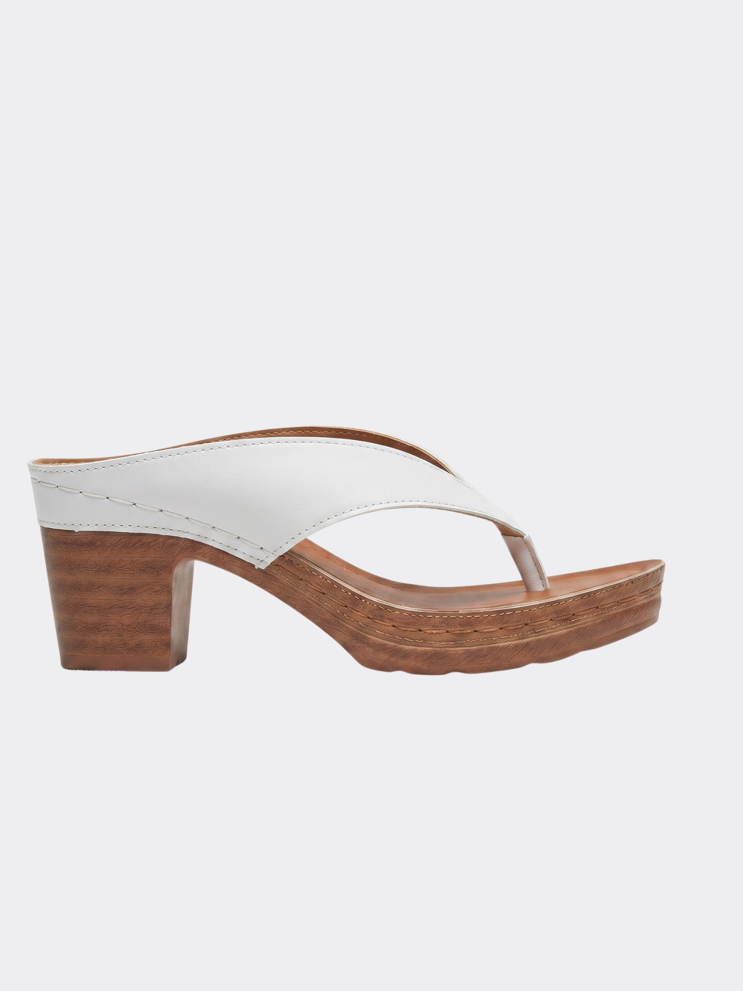 Women’s Thong Sandals with Chunky Block Heel