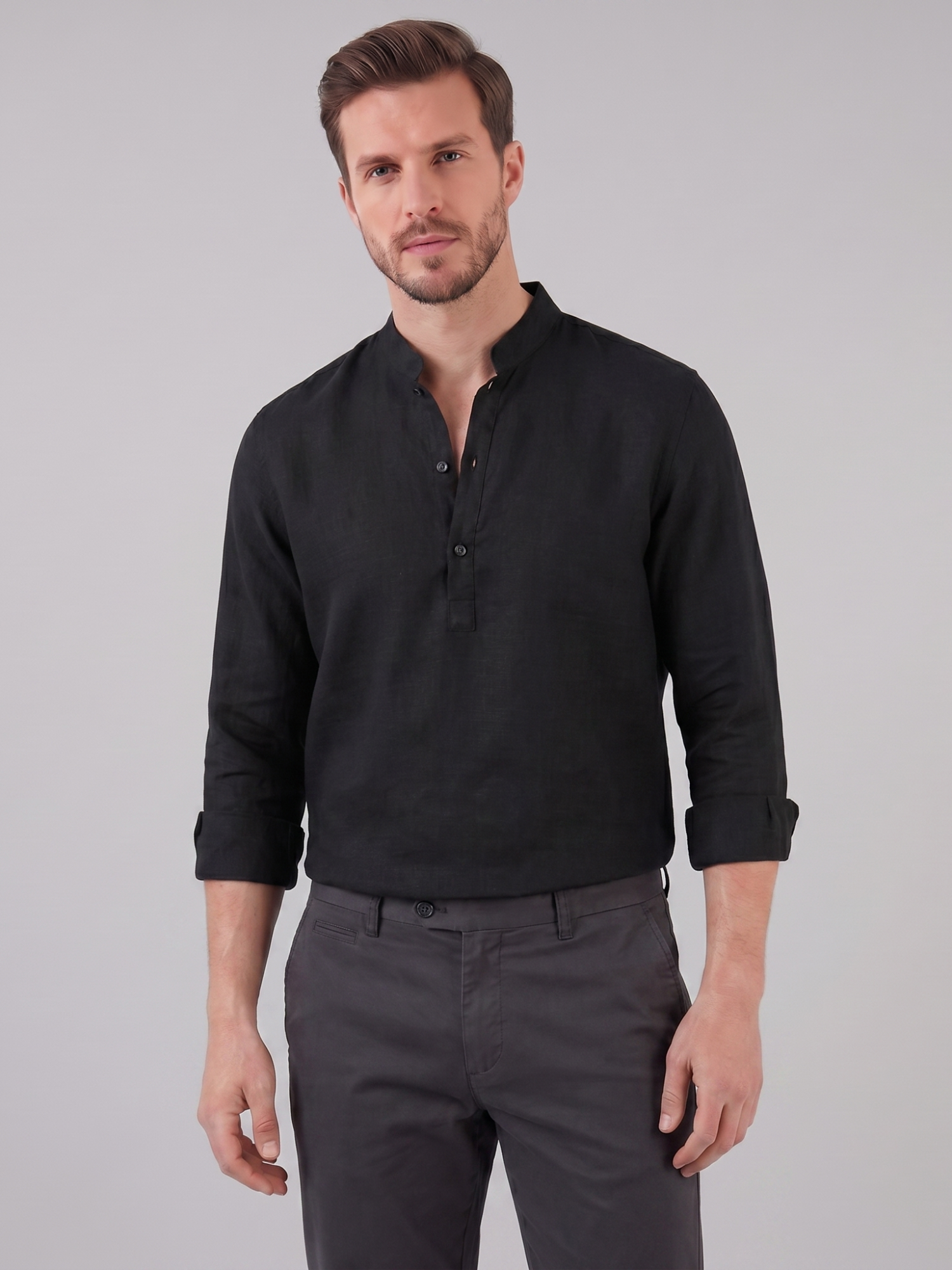 Men's Short Sleeve Button Front Summer Shirt