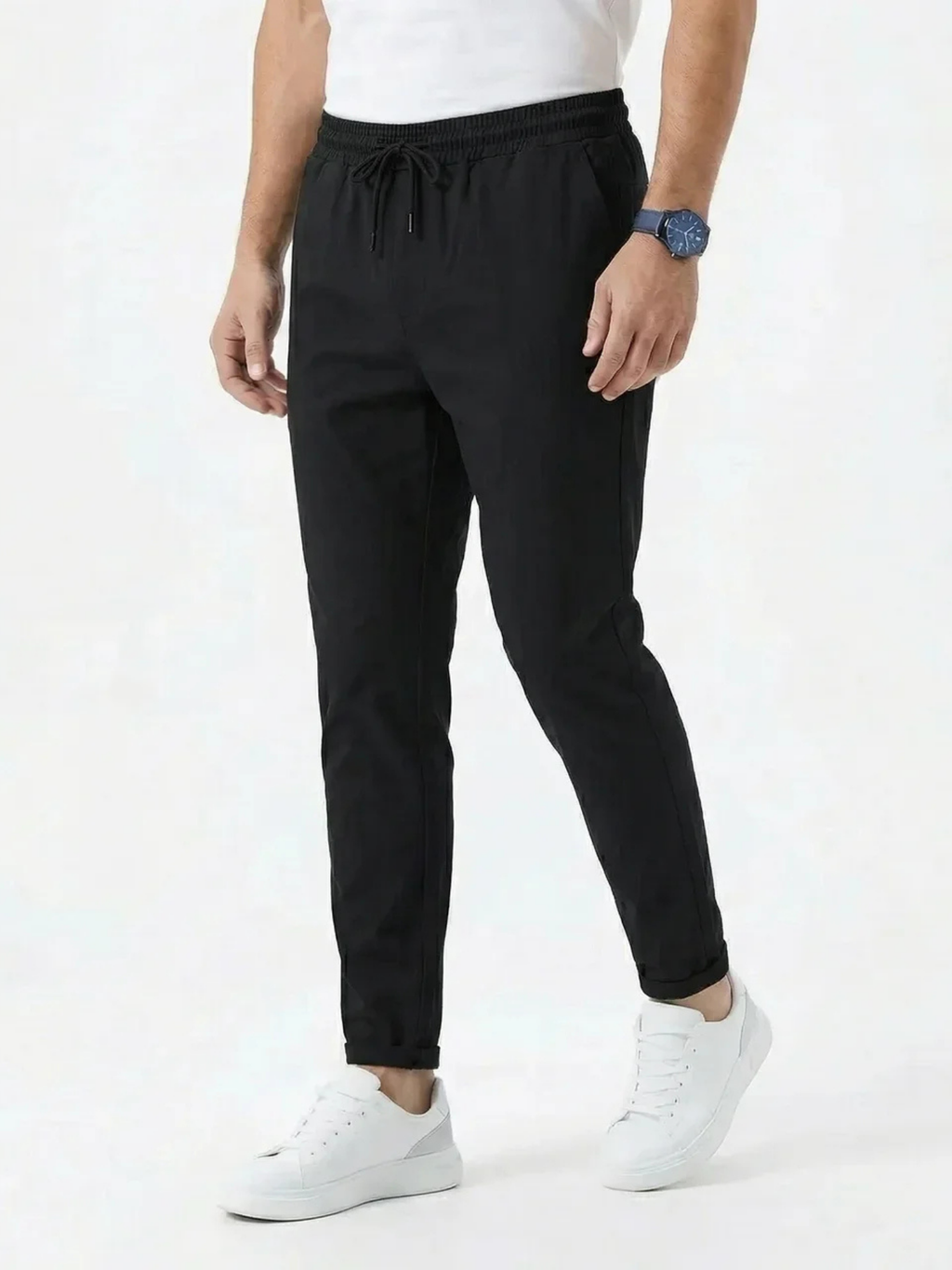 Men's Drawstring Tapered Trousers