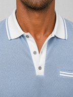 Men’s Long Sleeve Polo Shirt – Structured Smart Casual Design
