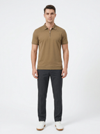 Men’s Short Sleeve Zip Polo Shirt