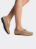 Men’s Slip-On Loafers with Metal Bit Detail